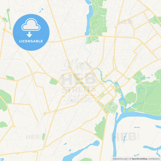 Chernihiv, Ukraine Vector Map - Classic Colors