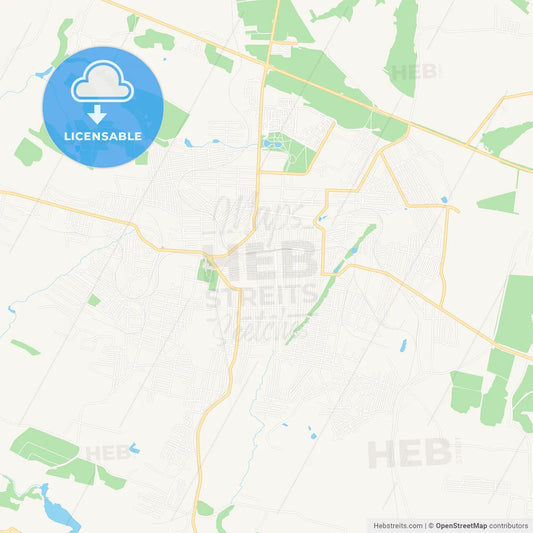 Khrustalnyi, Ukraine Vector Map - Classic Colors