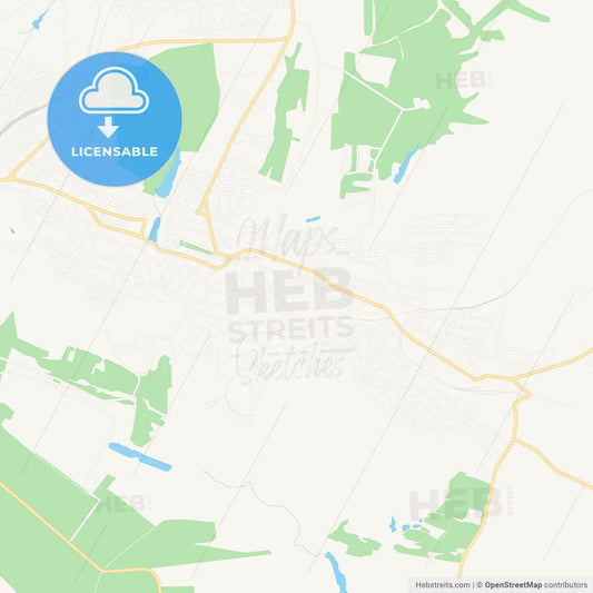 Chystiakove, Ukraine Vector Map - Classic Colors