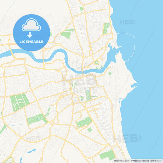 Sunderland, England Vector Map - Classic Colors