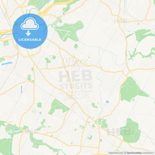 Stockport, England Vector Map - Classic Colors