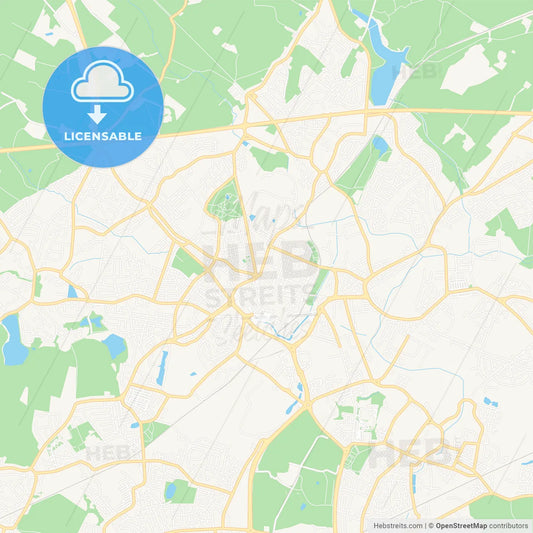 Saint Helens, England Vector Map - Classic Colors