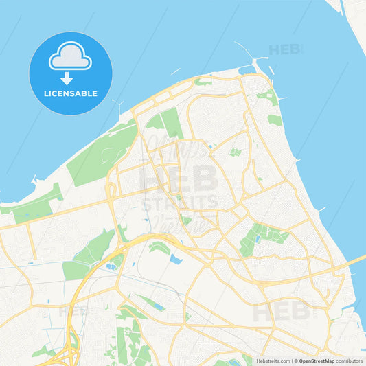 Wallasey, England Vector Map - Classic Colors