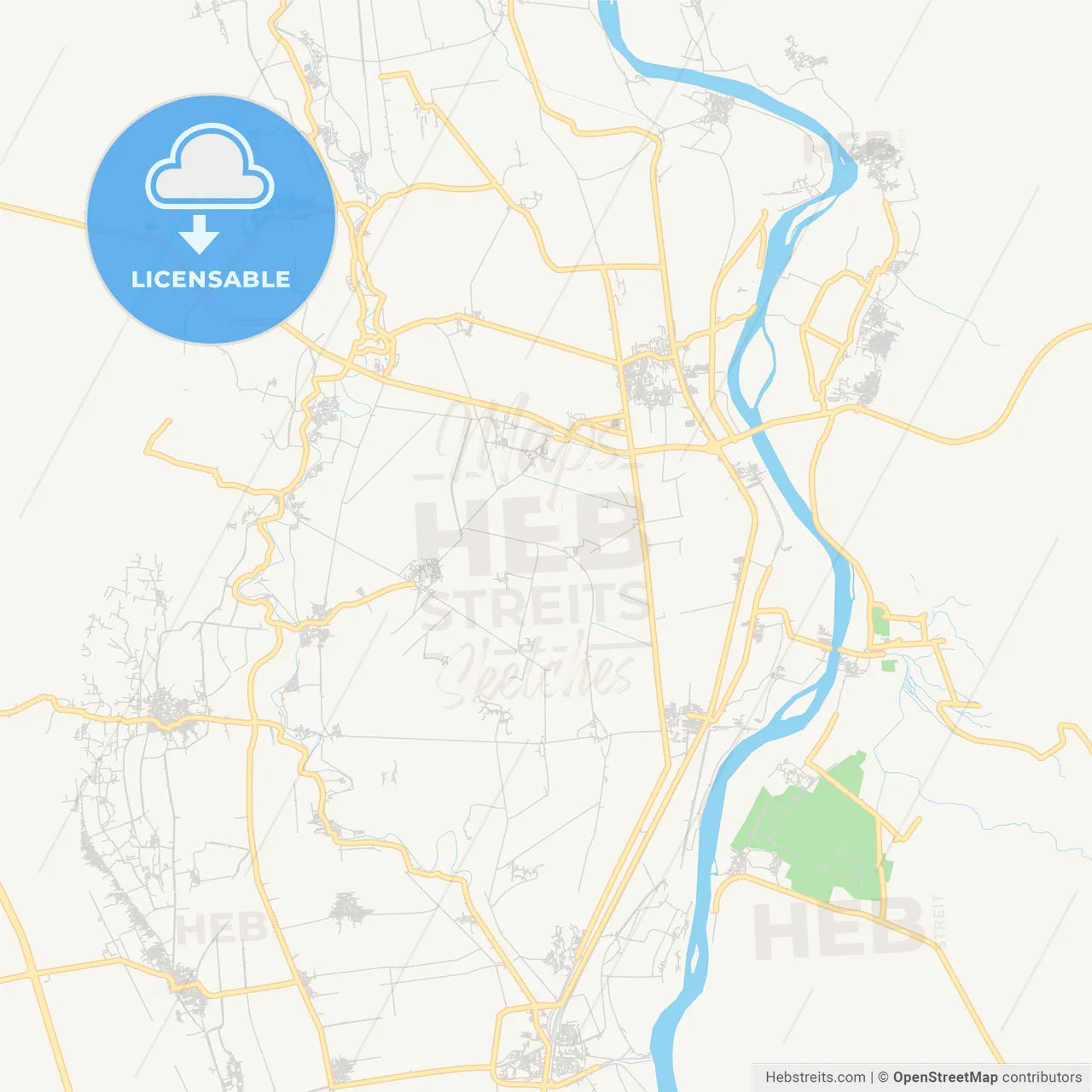 Printable street map of Tanda, Egypt
