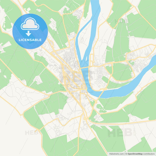 Printable street map of Sohag, Egypt