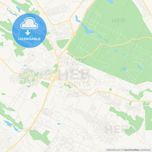 Printable street map of Thika, Kenya