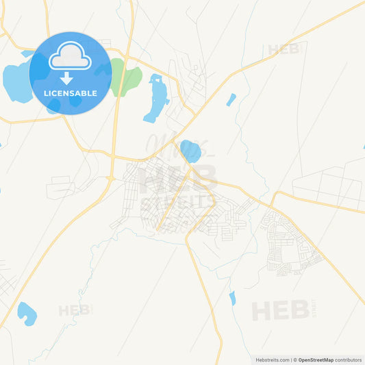 Printable street map of Nigel, South Africa