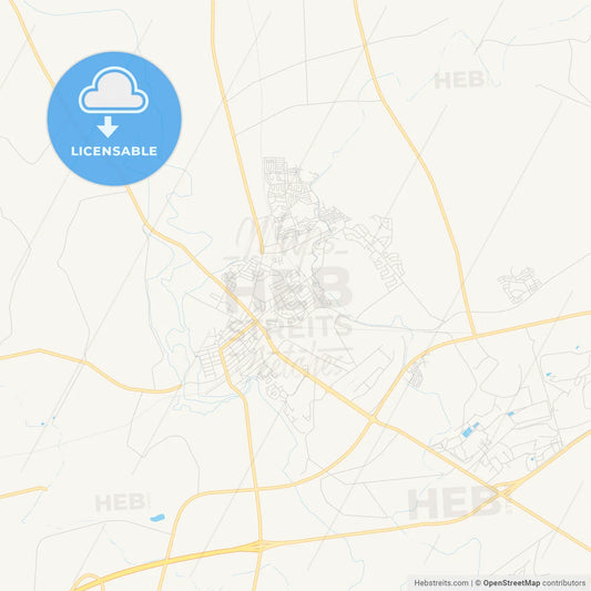 Printable street map of Brits, South Africa