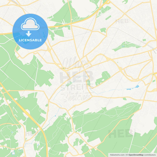 Lievin, France Vector Map - Classic Colors