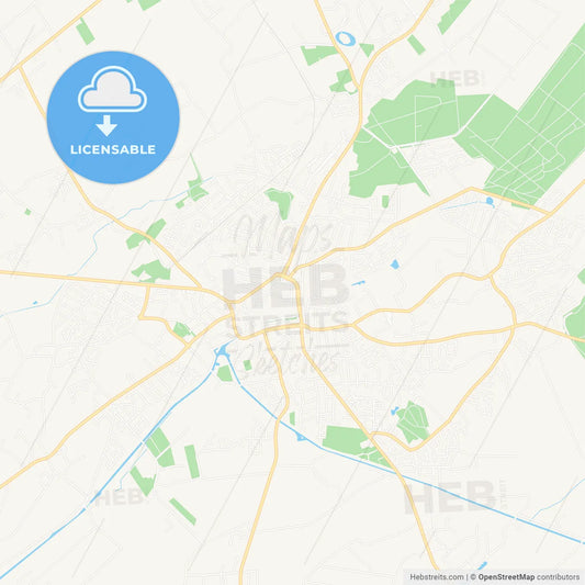 Aurich, Germany Vector Map - Classic Colors