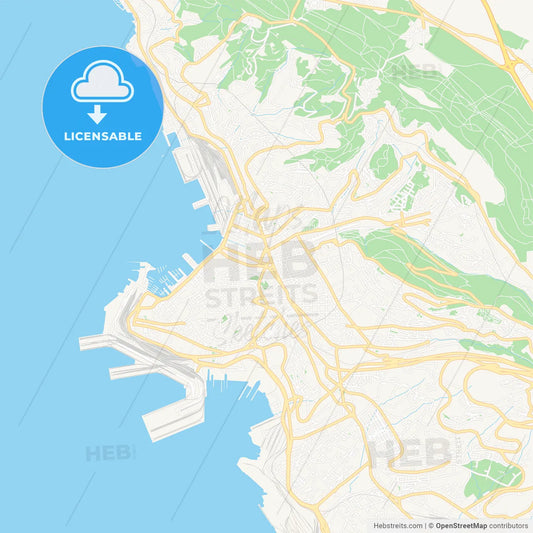 Trieste, Italy Vector Map - Classic Colors