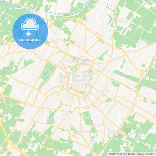 Modena, Italy Vector Map - Classic Colors