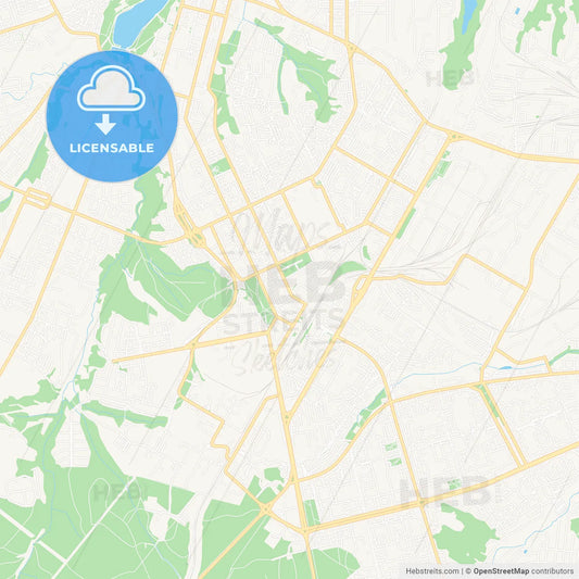 Cheboksary, Russia Vector Map - Classic Colors