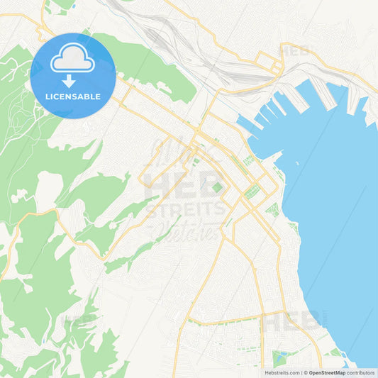 Novorossiysk, Russia Vector Map - Classic Colors
