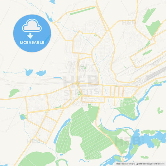 Novotroitsk, Russia Vector Map - Classic Colors