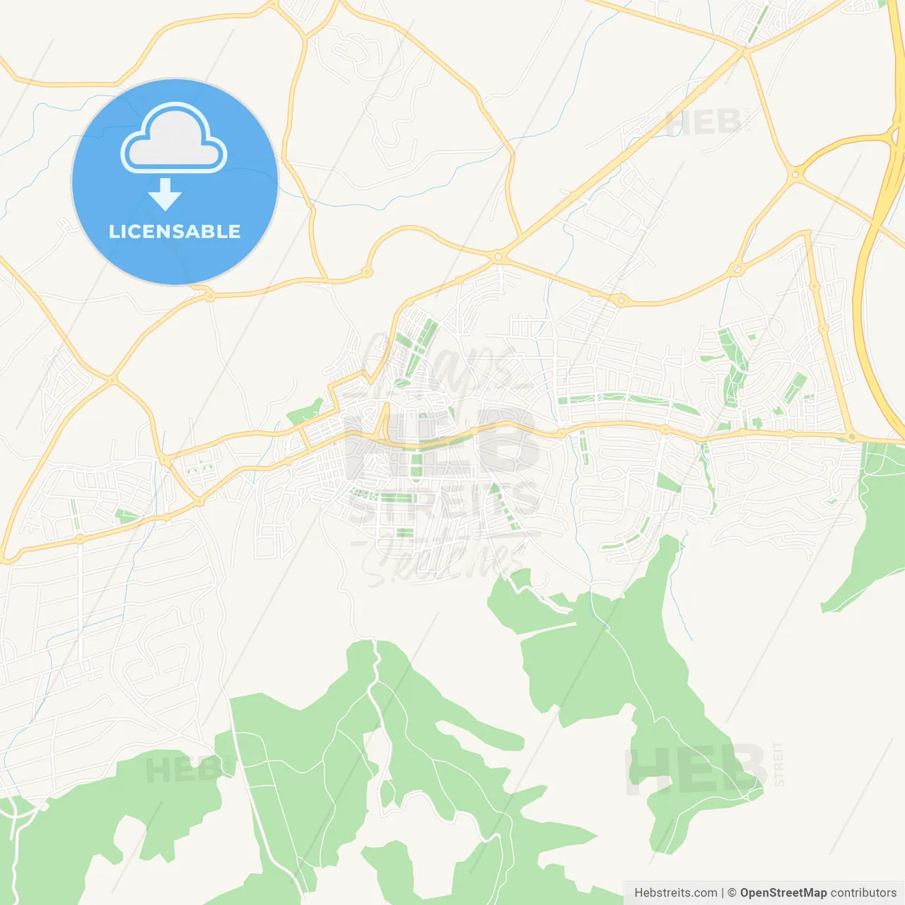 Alhaurin de la Torre, Spain Vector Map - Classic Colors