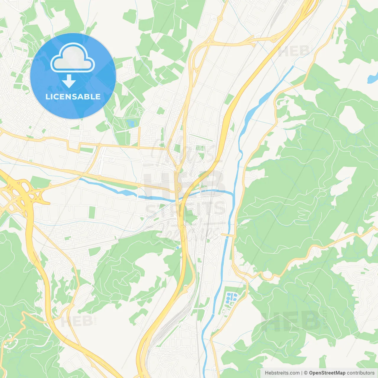 Montcada i Reixac, Spain Vector Map - Classic Colors