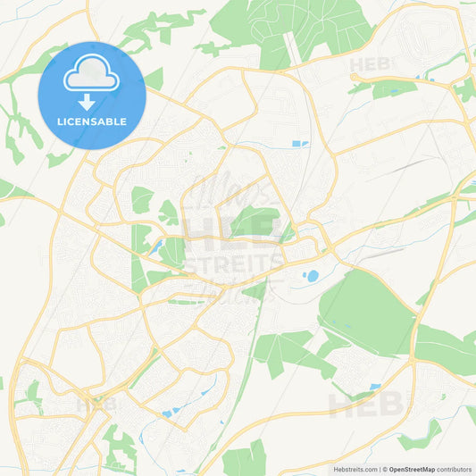 Corby, England Vector Map - Classic Colors