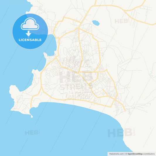 Printable street map of Kigoma, Tanzania