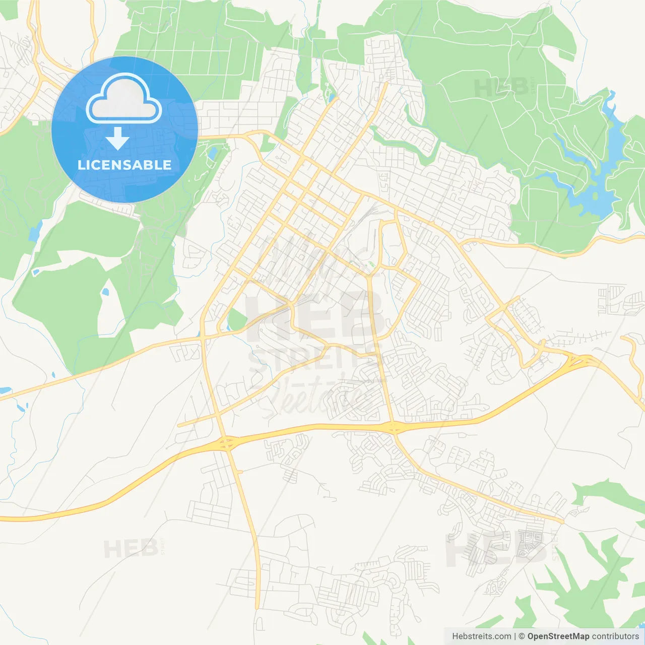 Printable street map of George, South Africa