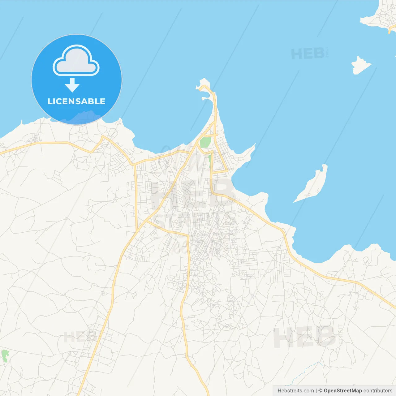 Printable street map of Musoma, Tanzania