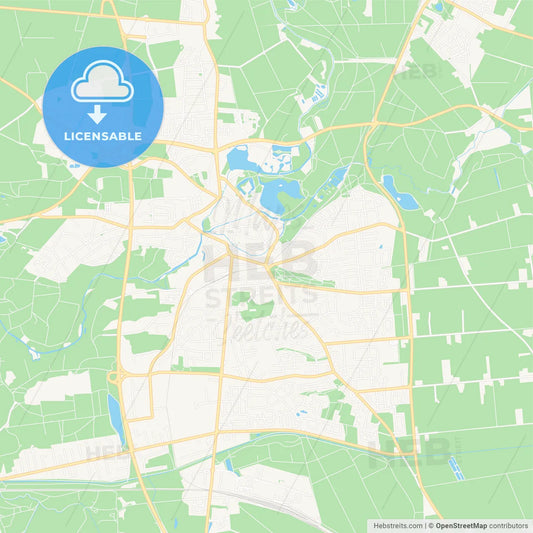 Gifhorn, Germany Vector Map - Classic Colors