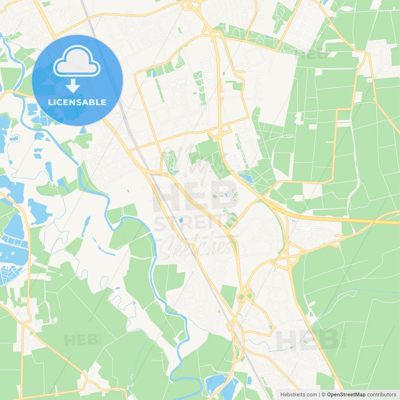 Laatzen, Germany Vector Map - Classic Colors