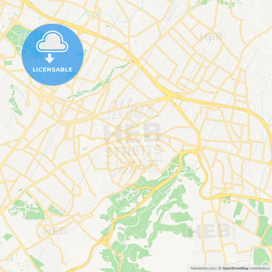 Agia Paraskevi, Greece Vector Map - Classic Colors