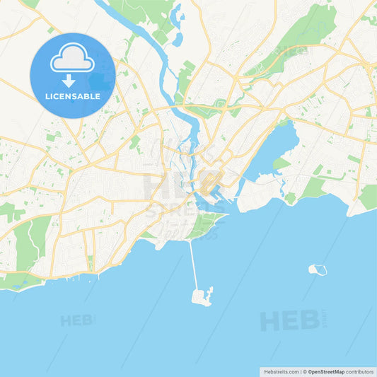 Galway, Ireland Vector Map - Classic Colors