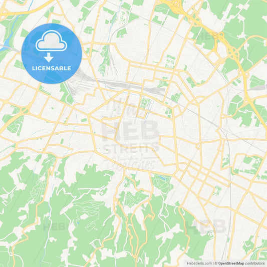 Bologna, Italy Vector Map - Classic Colors