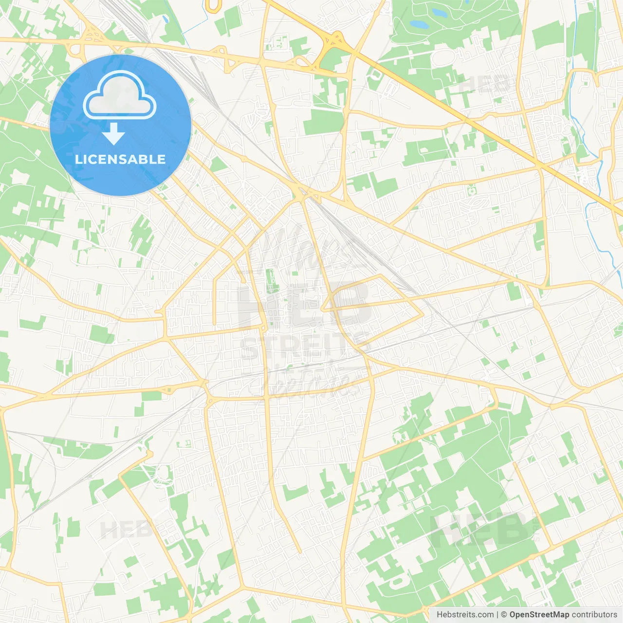 Busto Arsizio, Italy Vector Map - Classic Colors