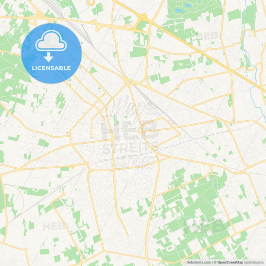 Busto Arsizio, Italy Vector Map - Classic Colors