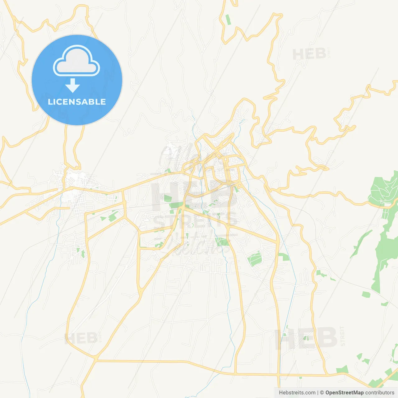 Lamezia Terme, Italy Vector Map - Classic Colors