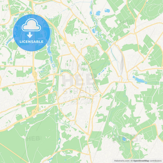 Kerkrade, Netherlands Vector Map - Classic Colors