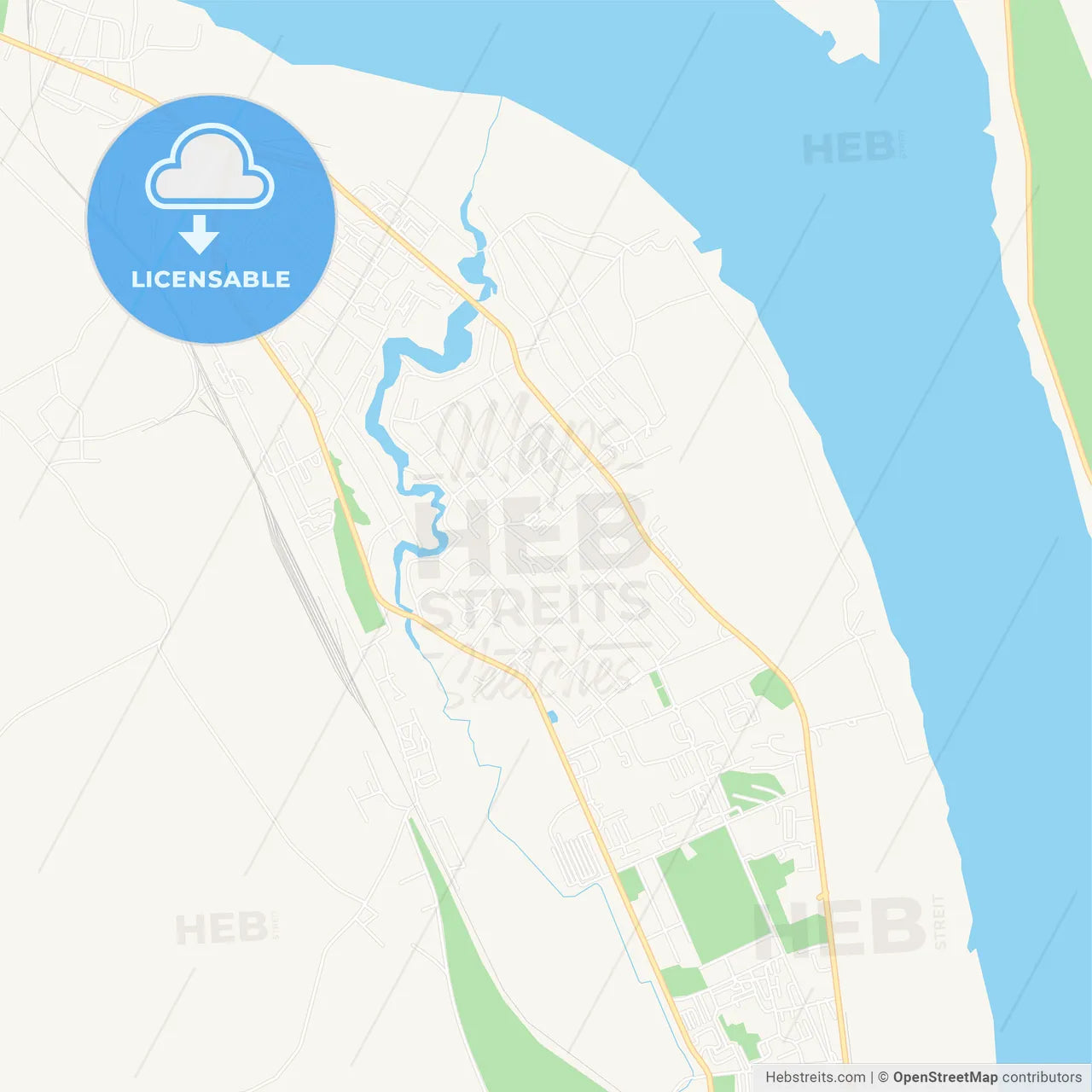 Lesosibirsk, Russia Vector Map - Classic Colors