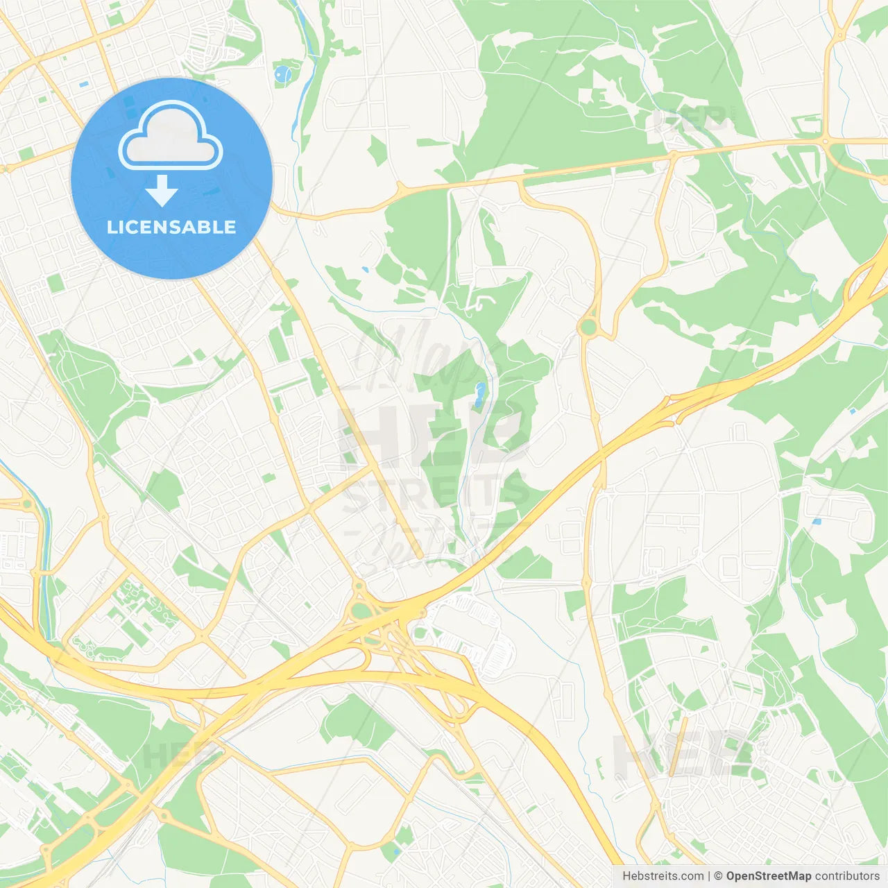 Barbera del Valles, Spain Vector Map - Classic Colors