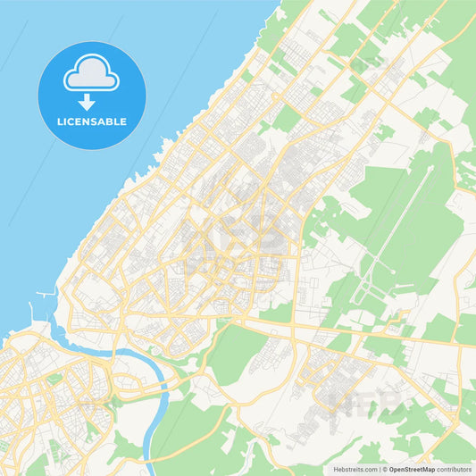 Printable street map of Sale, Morocco