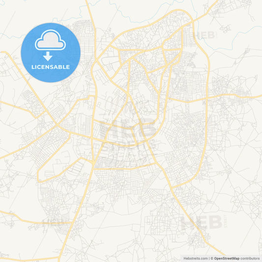 Printable street map of Sokoto, Nigeria