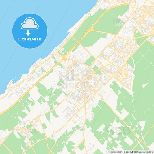 Printable street map of Temara, Morocco