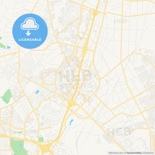 Printable street map of Midrand, South Africa