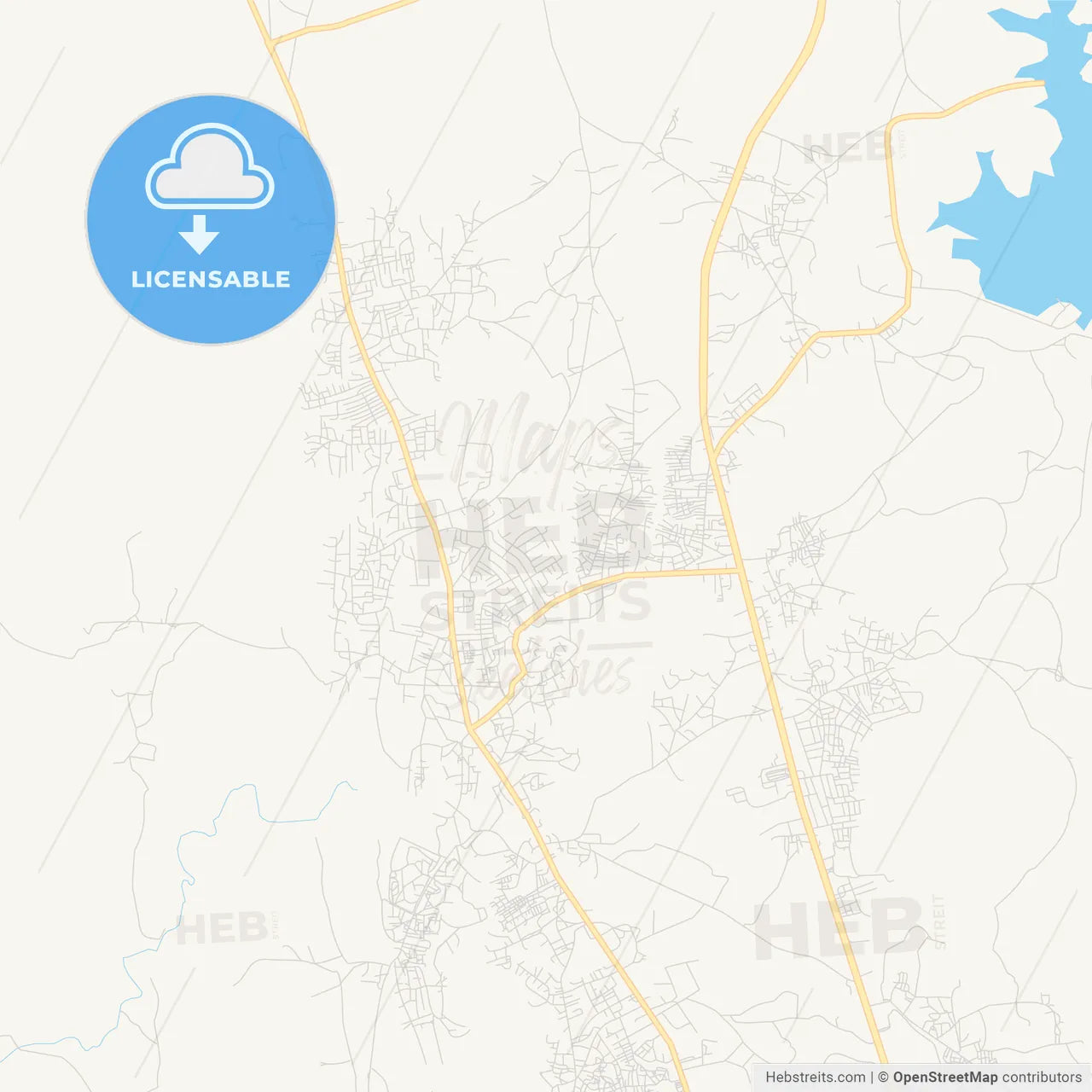 Printable street map of Suleja, Nigeria