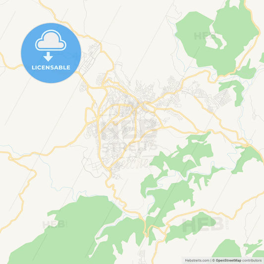 Printable street map of Souk Ahras, Algeria