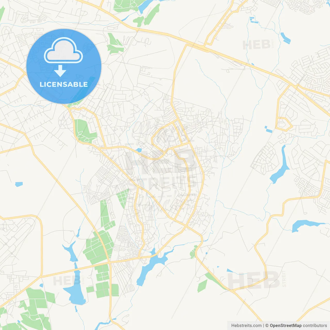 Printable street map of Epworth, Zimbabwe