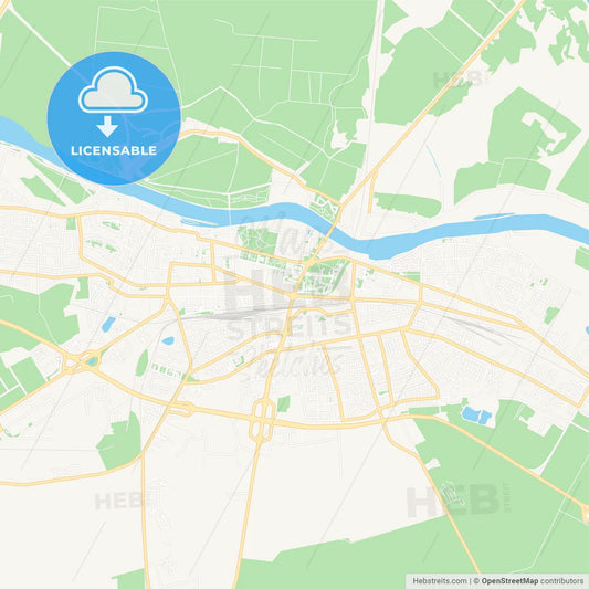Osijek , Croatia Vector Map - Classic Colors