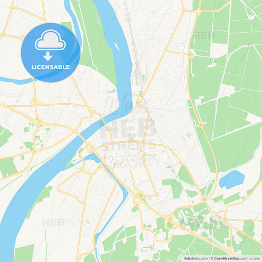 Arles, France Vector Map - Classic Colors