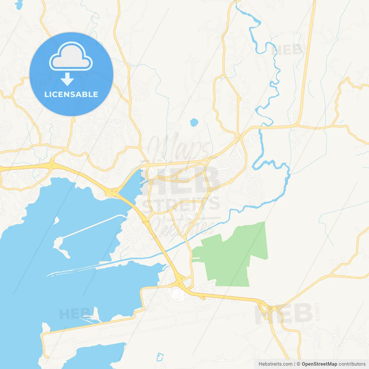 Le Lamentin, France Vector Map - Classic Colors