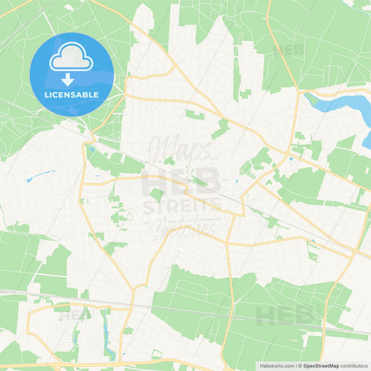 Falkensee, Germany Vector Map - Classic Colors