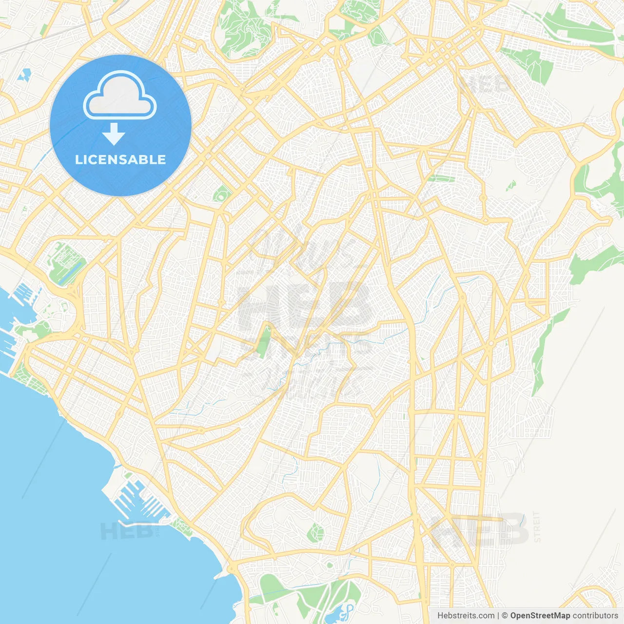 Agios Dimitrios, Greece Vector Map - Classic Colors