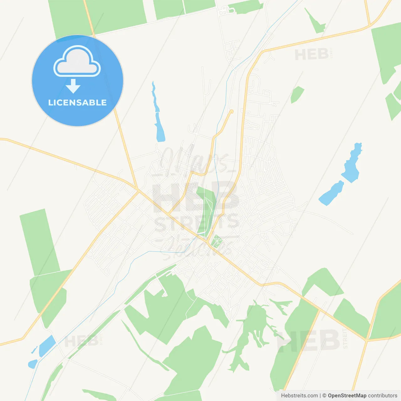 Ceadar-Lunga, Moldova Vector Map - Classic Colors