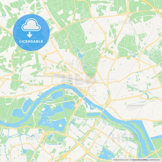 Arnhem, Netherlands Vector Map - Classic Colors